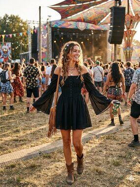One Love Clothing Off Shoulder Corset Mini Dress Black Size XL Renaissance Cute